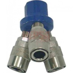CONECTOR RÁPIDO TRIPLE 1/4" SILVERLINE DC-AC3W